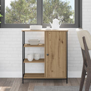 Sideboard in Rovere Artisan 70x30x80 cm in Legno Ingegnerizzato