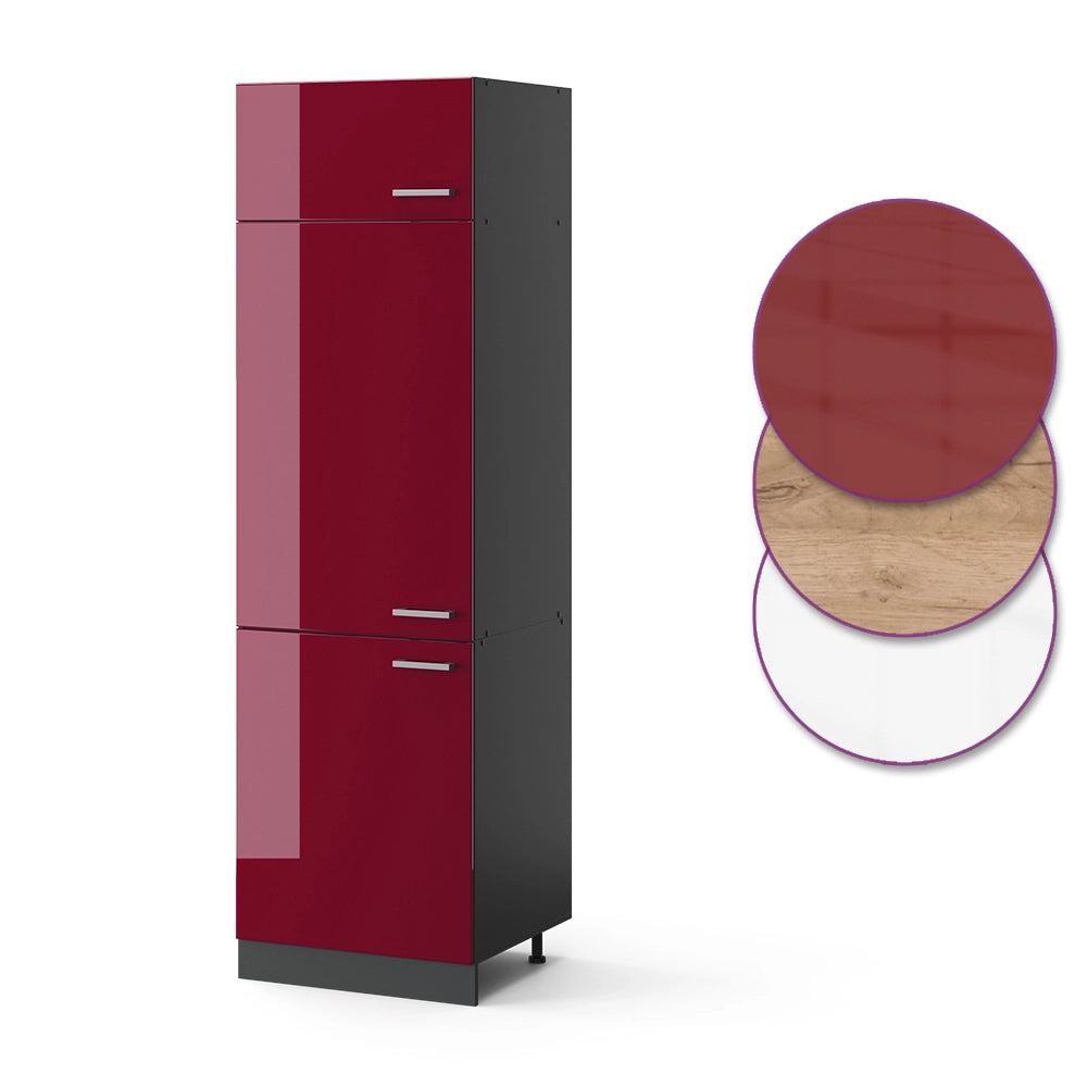 Vicco Armadio frigorifero Rosso lucido 60 cm