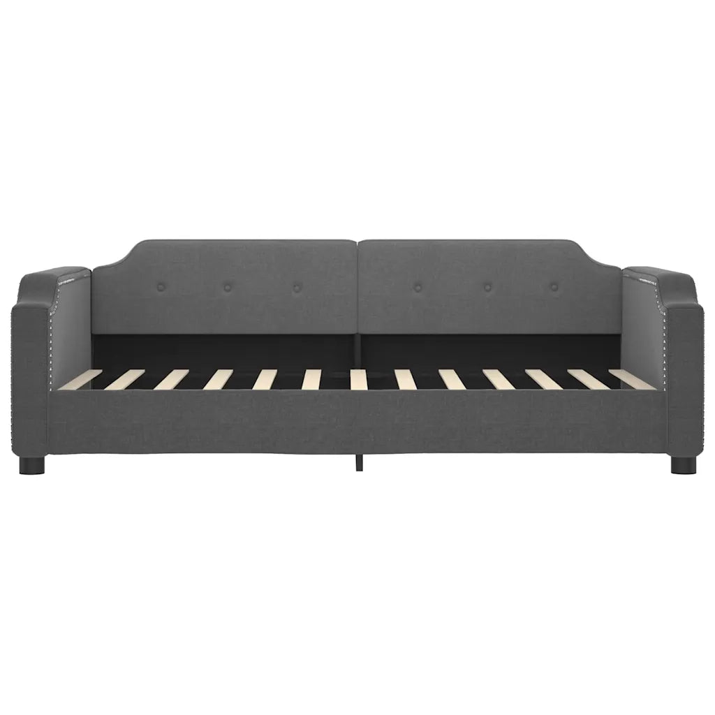 Letto singolo | Letto per adulti | Letto da Giorno Grigio Scuro 80x200 cm in Tessuto