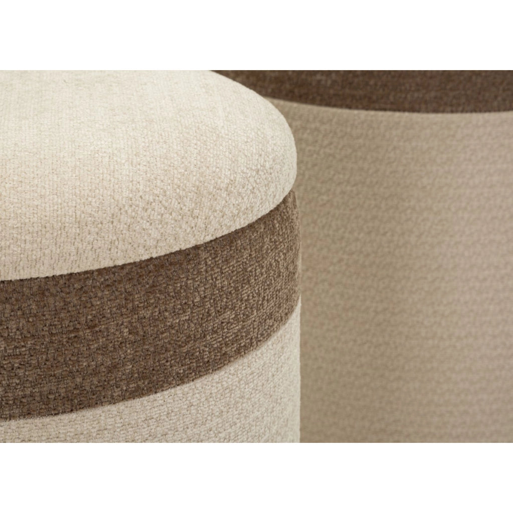 Set di 3 pouf contenitore stile nordico