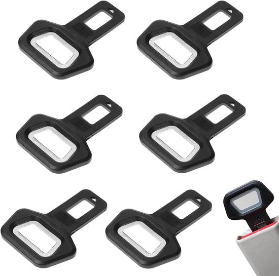 Accessori per l'Ampliamento della Cintura di Sicurezza - Cintura di Sicurezza Universale - Verlengstuk per Cintura di Sicurezza - 4 pezzi - Nero