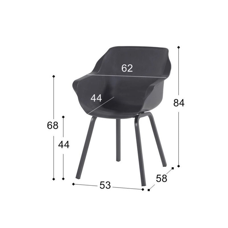 Set di 2 Sedie SOPHIE Element Armchair HARTMAN - Antracite