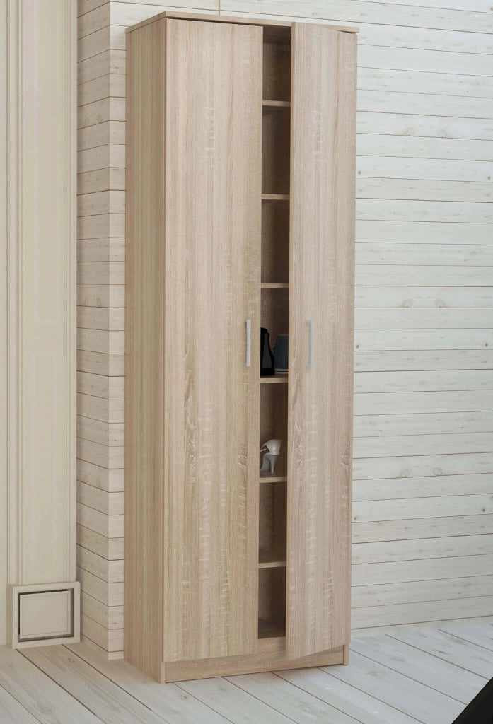 Armadio scarpiera con 7 scaffali in Legno Composito cm 33x45x192 - BONIFACE