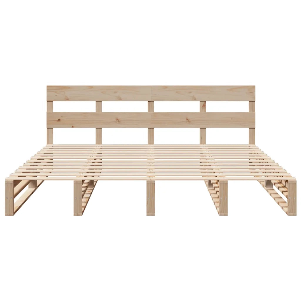 Letto senza Materasso 180x200 cm in Legno Massello di Pino