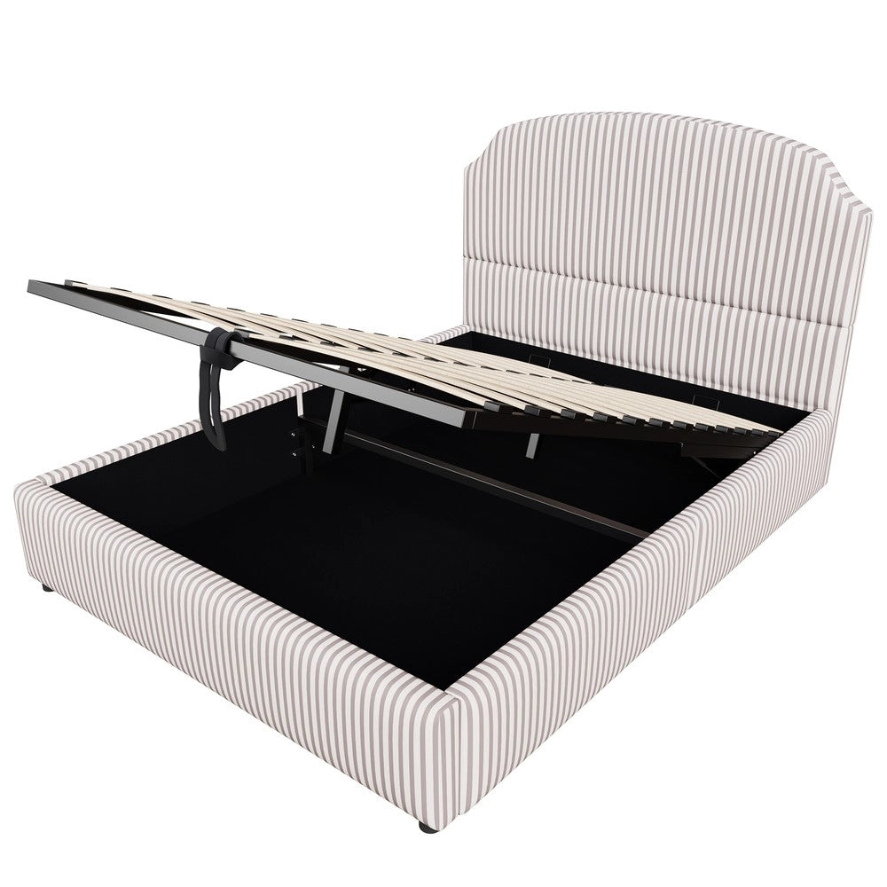 Letto Contenitore Matrimoniale Imbottito ¨C MINIMAL ¨C 140x200, Testiera, Tessuto, Idraulico