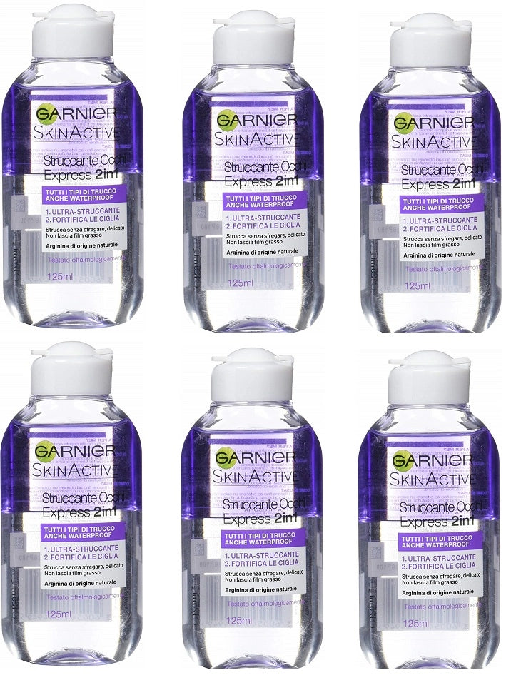 SET 6 GARNIER SENSITIVE STRUCCANTE PER OCCHI EXPRESS 2 IN1 IN FORMATO DA 125 ML