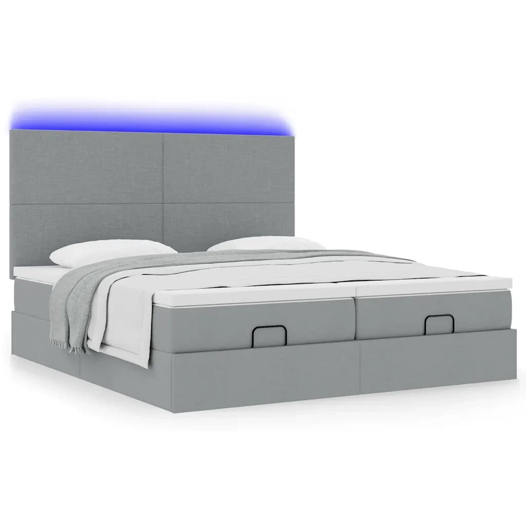 Struttura Letto Pouf con Materassi 180x200 cm in Tessuto 3314520