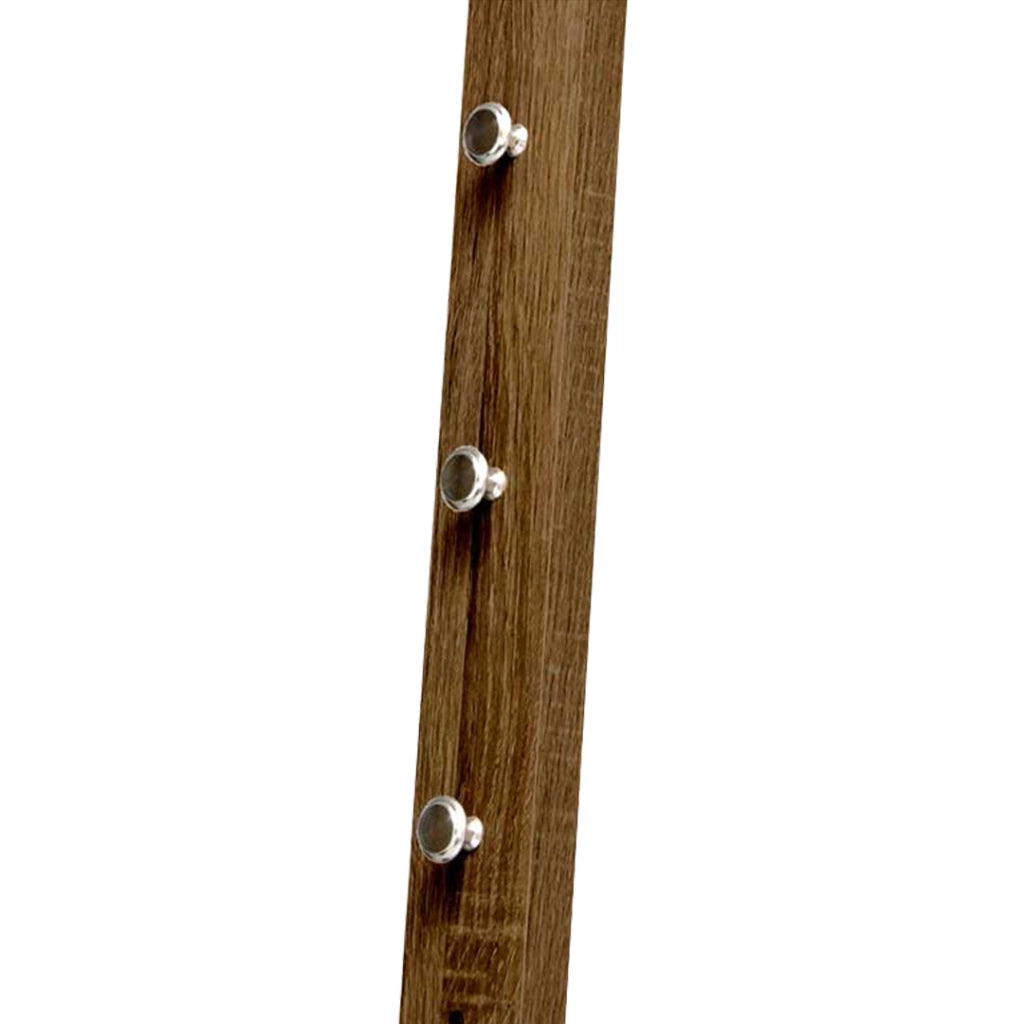 APPENDINO DA PARETE REALIZZATO IN LEGNO 25X6X70CM IN COLORE NOCE CON 3 GANCI