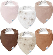 Triangoli di mussola per bambini: 100% cotone, set da 6 pezzi (Daisy)