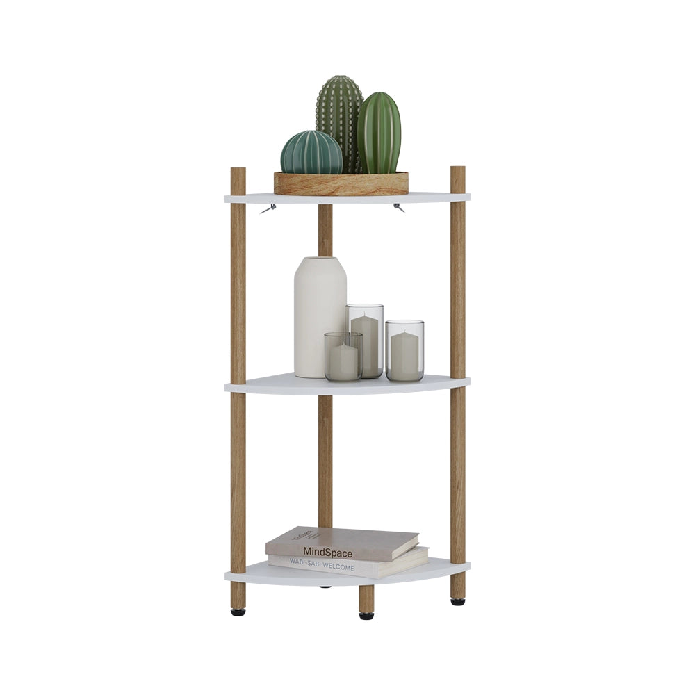 Vicco Libreria Bianco/pino 29 x 72 cm con 3 vani portaoggetti