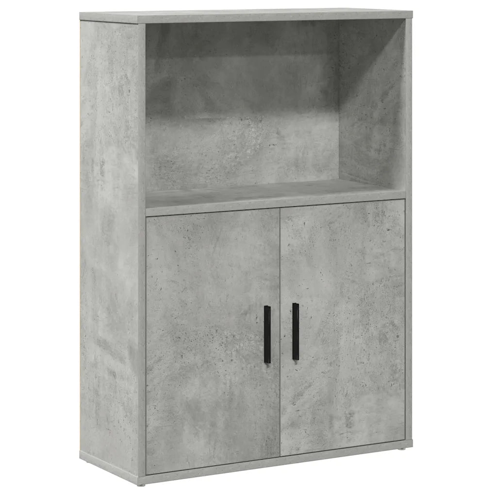 Libreria Grigio Cemento 60x24x85 cm in Legno Multistrato 860412