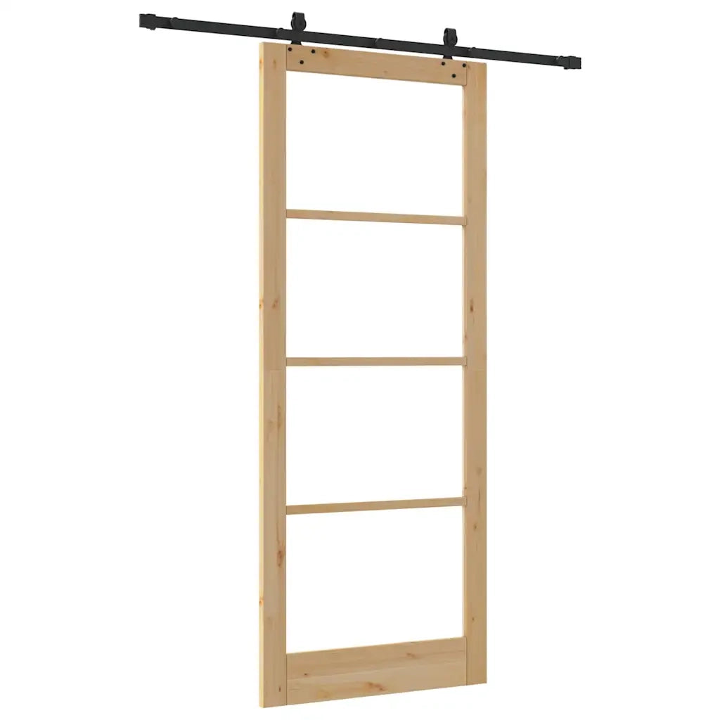 Porta Scorrevole ORKDAL Marrone 93 x 232 cm Legno e metallo 3332179