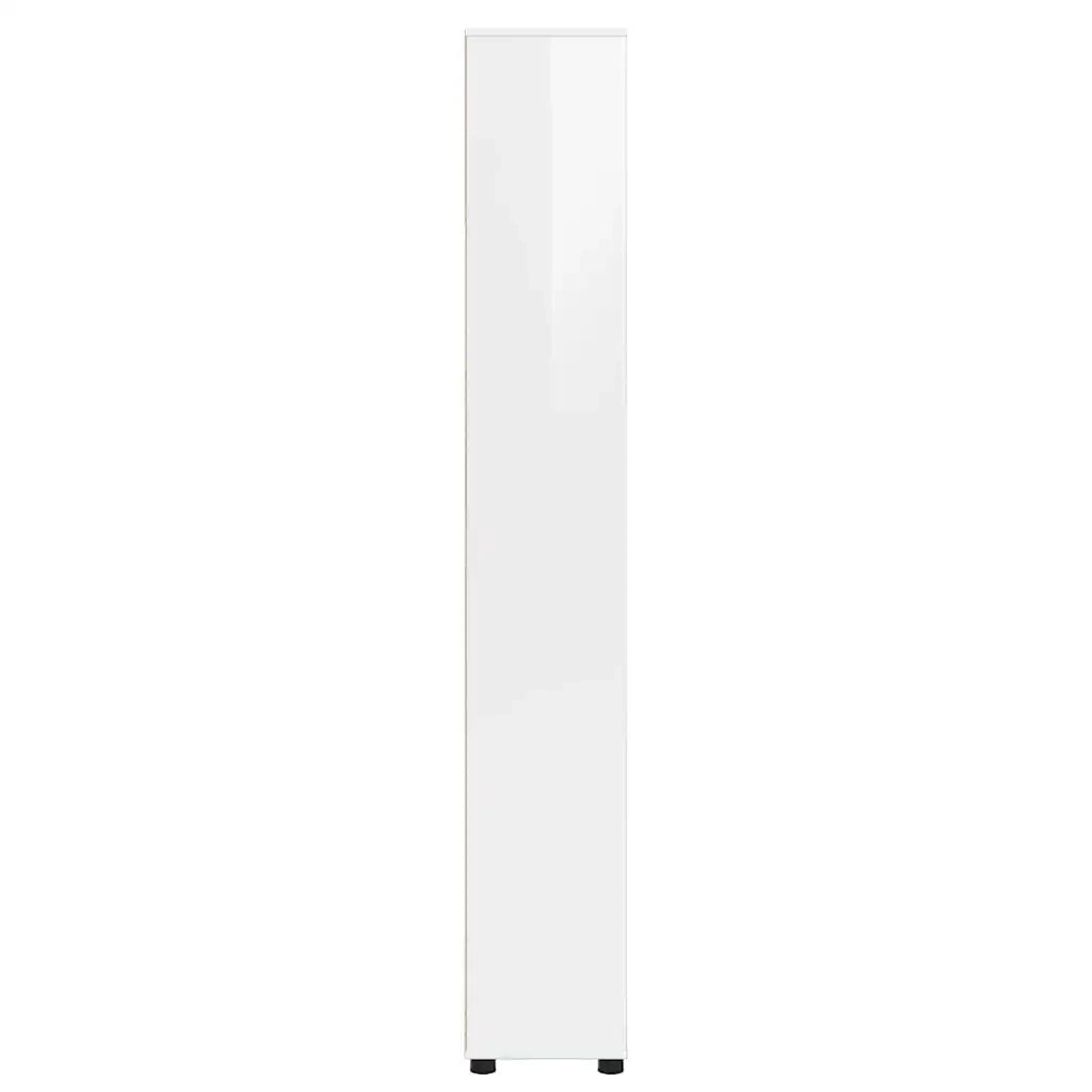 Mobile da Bagno con porta Bianco Lucido 30,5 x 30 x 195 cm