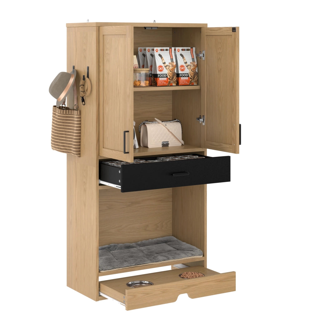 Mobile Multifunzione per Animali con Cuccia, Tiragraffi e Cassetti ¨C MINIMAL ¨C Legno