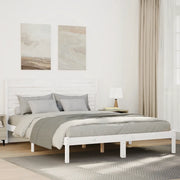 Giroletto Extra Lungo senza Materasso-Struttura Letto Bianco 140x210cm Massello 868063