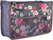 Organizzatore di Borsa a Mano - Tastiera per Borse - Piccolo, Medio & Grande (Grigio Fiorito, Grande)