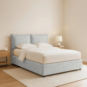 Wetherby, Letto Matrimoniale Sfoderabile Made in Italy, Grigio Chiaro