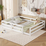Letto Montessori per bambini 140x200 cm in pino bianco