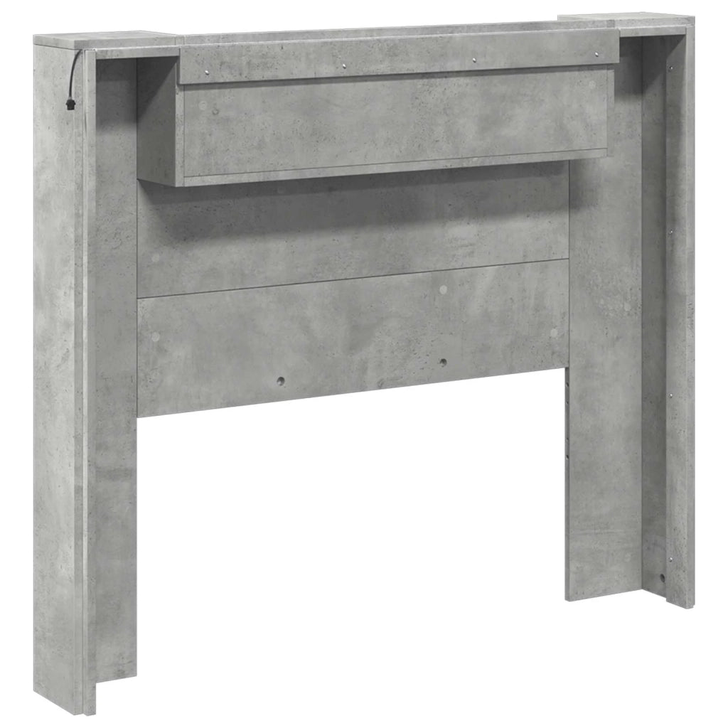 Testiera-Testata Decorativa Grigio cemento 120 x 16,5 x 103,5 cm Legno multistrato