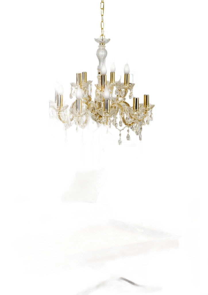 Lampadario Candellux Maria 12xE14 oro regolabile Ø62