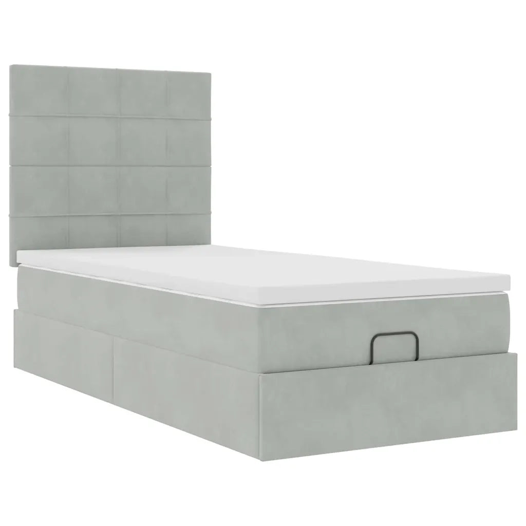 Struttura Letto Pouf con Materassi 80x200 cm in Velluto 3313433