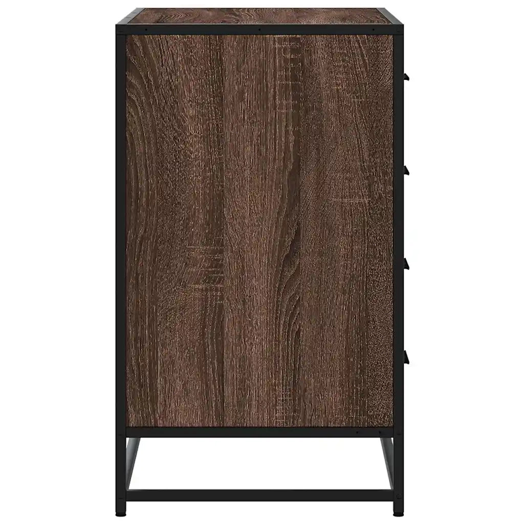vidaXL Cassettiera Rovere Marrone 70x41x70 cm in Legno Multistrato