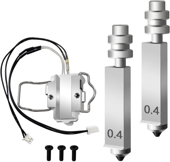 Impianto di riscaldamento per Kobra X - Elemento di riscaldamento - Kit di componenti - Boccola 0,4 mm - Accessori per stampante 3D - Metallo/Plastica