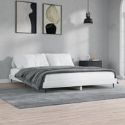 Giroletto-Struttura Letto Bianco Lucido 200x200 cm in Legno Multistrato 718125