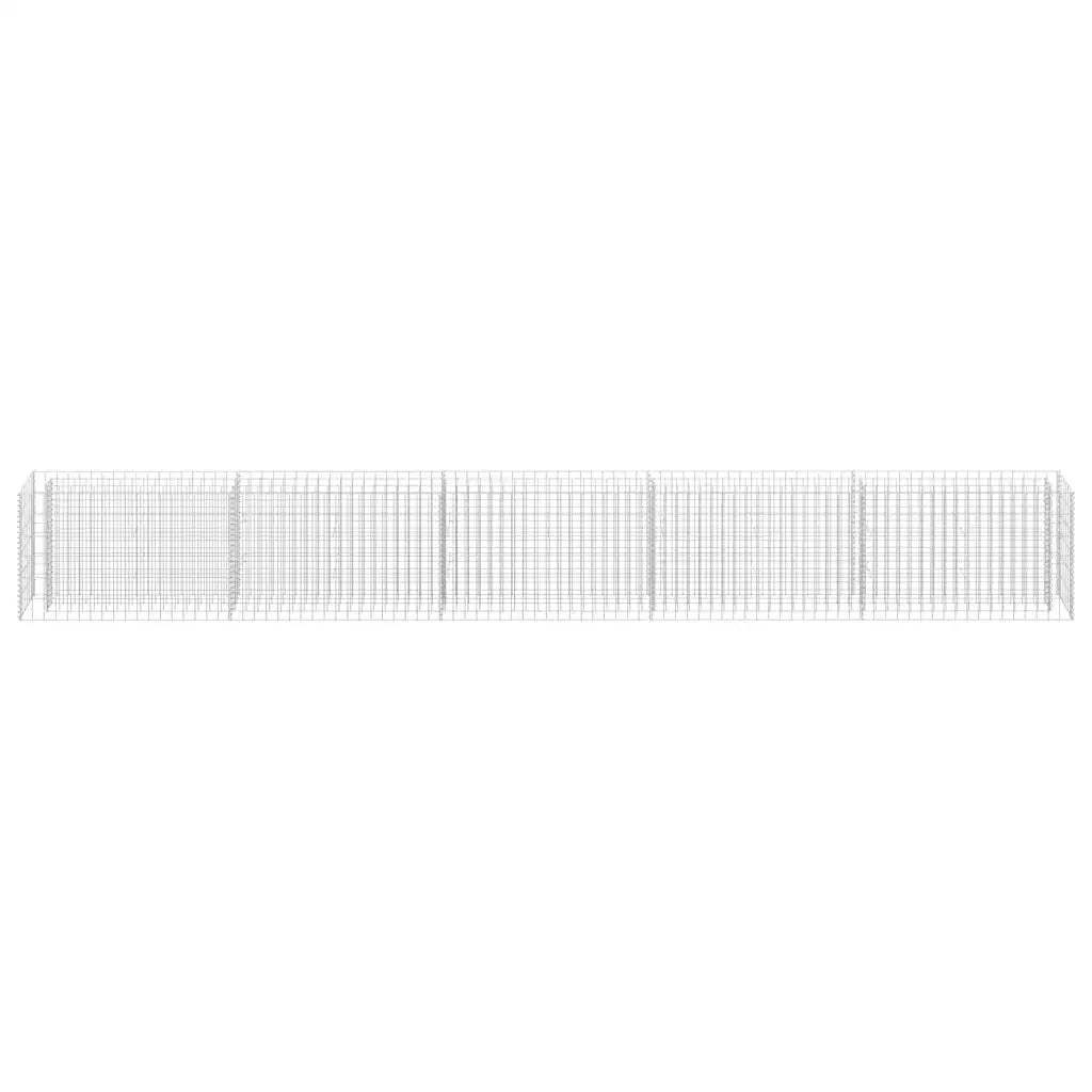 Gabbione Letto Rialzato in Acciaio Zincato 450x30x60 cm 145646