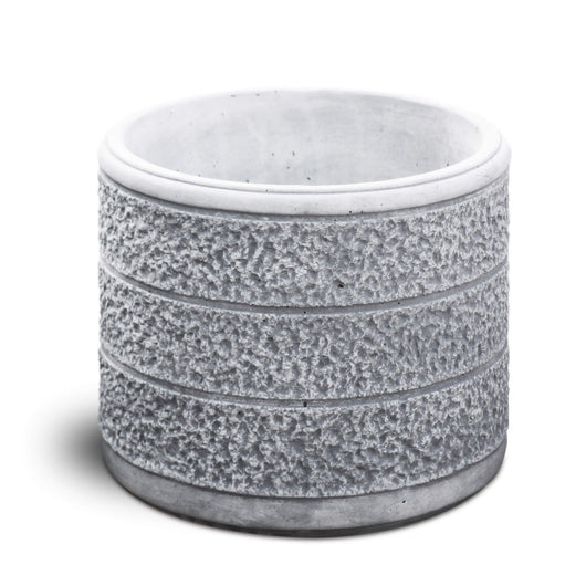Vaso da Giardino 44x44x36 cm in Cemento Granulato di Marmo Monviso Medio Grigio