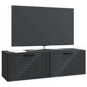 Mobile TV da Muro Montaggio a Parete | Armadietto TV | Mobile Porta TV Nero 98 x 31 x 30 cm