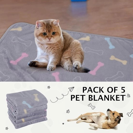 deco di animale per cane o gatto, finitura morbida, deken invernale pesante, deken di fleece letto per gatto 60cmx40cm