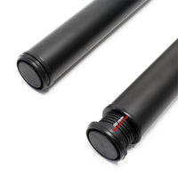 Set 4 gambe tavolo regolabili in acciaio inox nero Ø 60mm 710mm