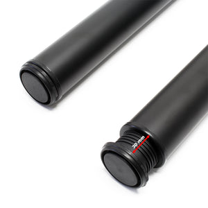 Set 4 gambe tavolo regolabili in acciaio inox nero Ø 60mm 710mm
