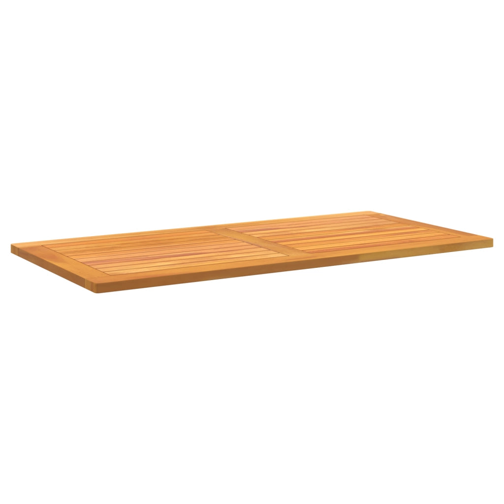 Piano Tavolo 110x55x2,2 cm Rettangolare in Legno Massello di Acacia