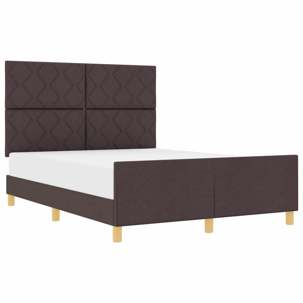 Struttura del letto Marrone scuro 160 x 200 cm Tessuto 3344819