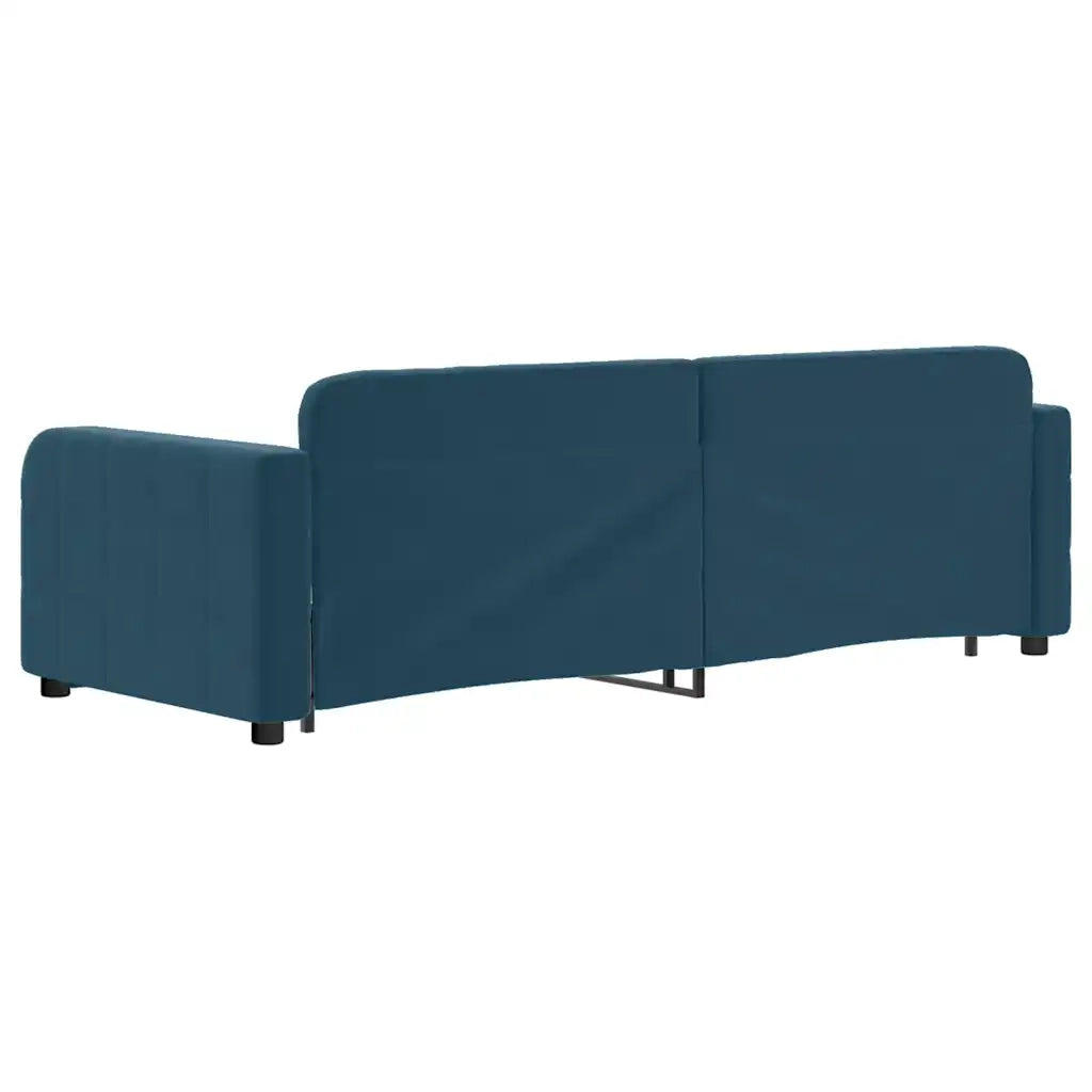 Divano Letto con Letto Estraibile Blu 80x200 cm in Velluto 3196921