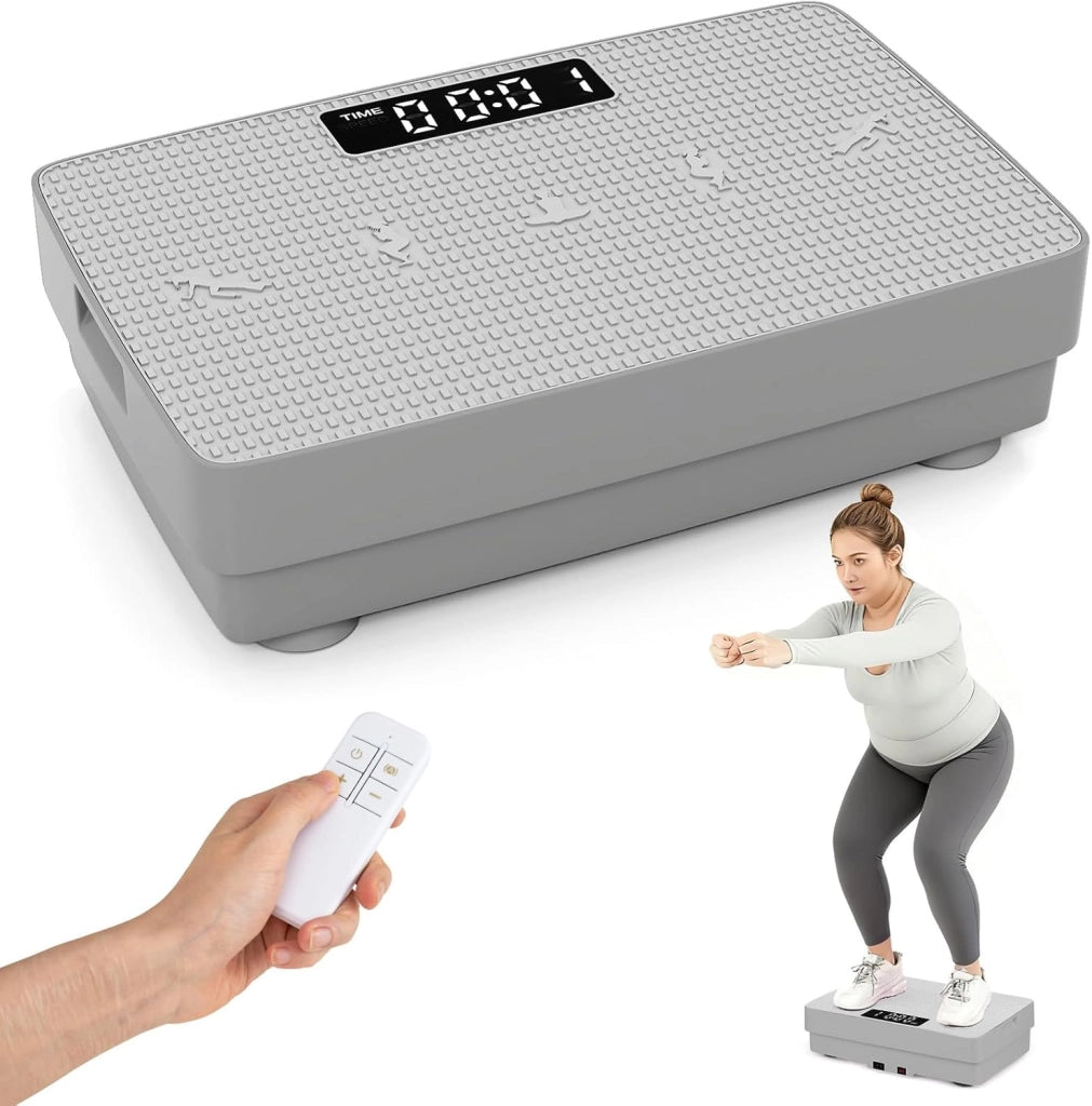 Pedana Vibrante Dimagrante, Piastra Vibrante con 10 Velocità Regolabili e Timer, Automatico e Controllo Remoto, Vibration Plate Potente per Allenamento di Muscoli e Corpo, Fitness a Casa