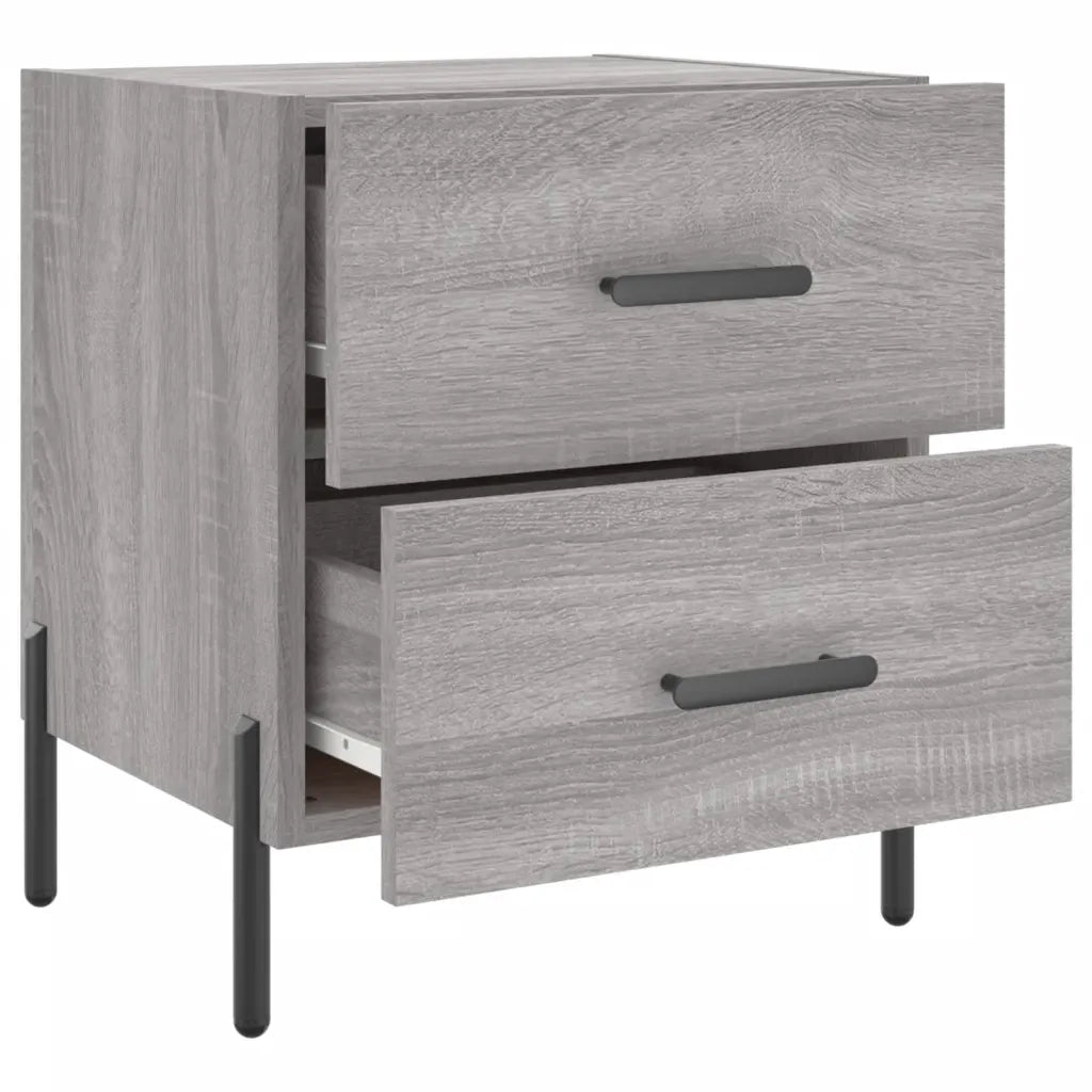 vidaXL Comodino Grigio Sonoma 40x35x47,5 cm in Legno Multistrato