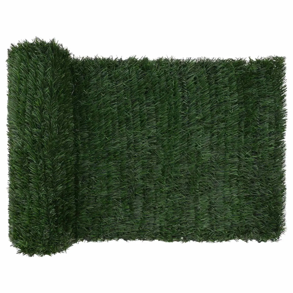 Recinzione Artificiale Verde Scuro 1 x 4 m PVC e Acciaio CFW5540692