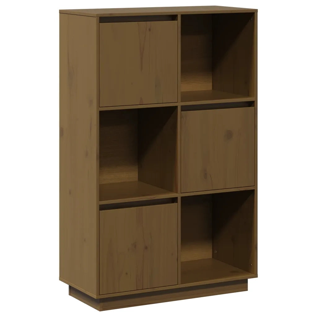 Credenza Marrone Ambrato 74x35x117 cm in Legno Massello di Pino 814367