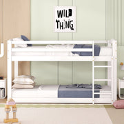 Letto a castello bianco in pino massello con funzione contenitore 90x200 cm