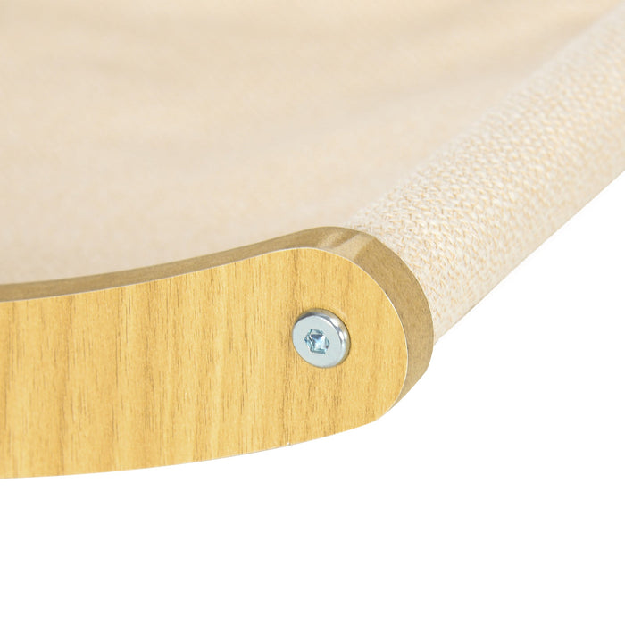 Mensola per Gatti da Parete 44,5x33x9 cm  in Truciolato e Tela Rovere