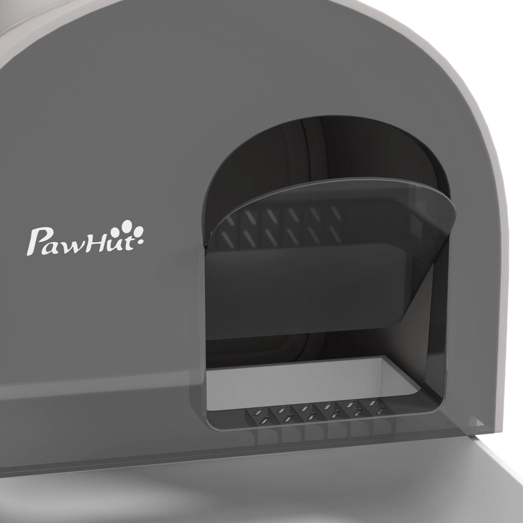 Lettiera per Gatti Chiusa con Filtri 43x44x47 cm Paletta e Vassoio  in PP Grigio