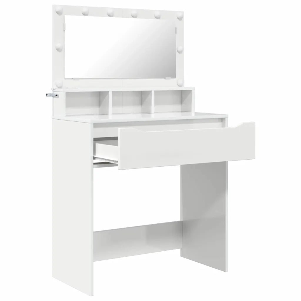 Tavoli da Trucco per Camera da Letto con cassetto Bianco Lucido