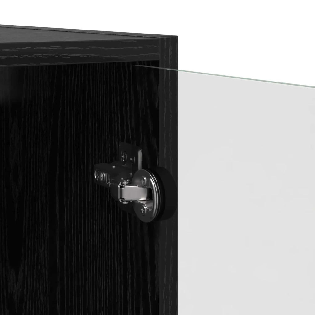 Credenza Rovere Nero 68 x 37 x 142 cm Legno multistrato 3402631