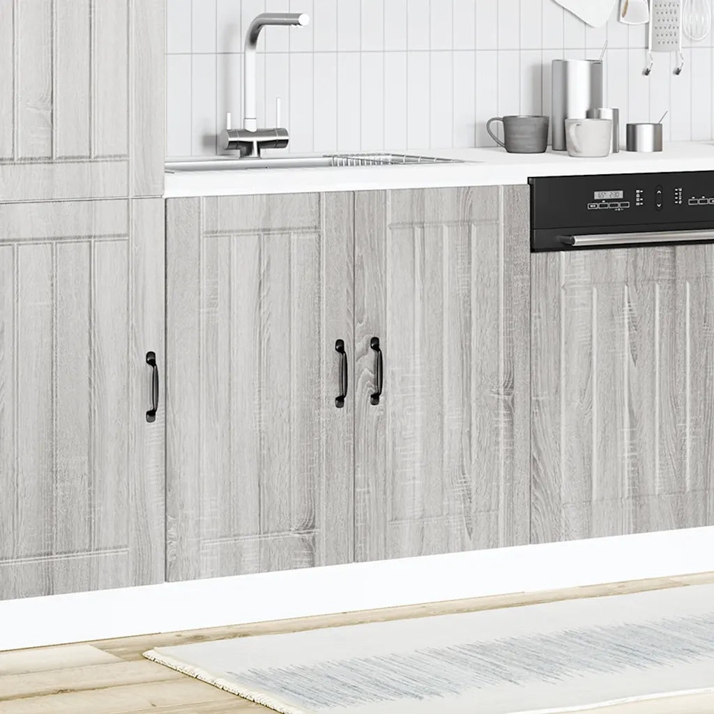 Mobile Base Lavello Lucca Grigio Sonoma in Legno Multistrato