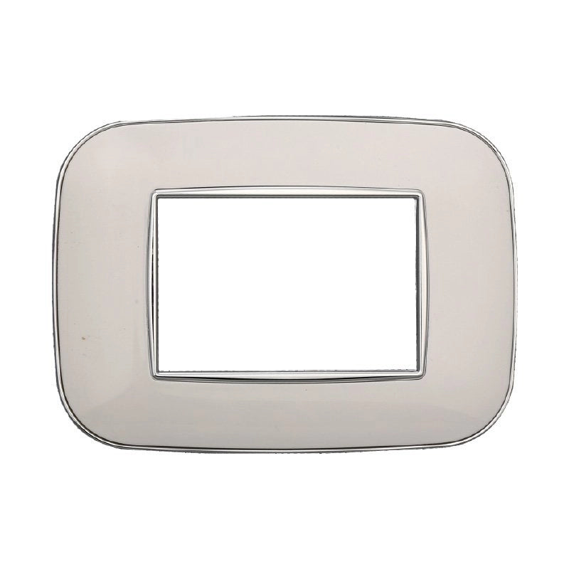 Placca Orbis Serie Moon 3P Colore Bianco Compatibile Con Bticino Axolute
