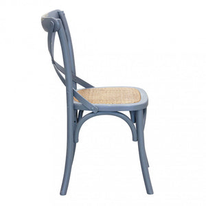 Sedia Cross 46x42x87 cm  in Legno Grigio