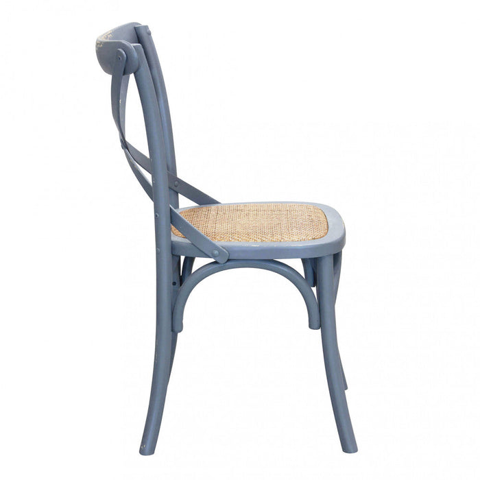 Sedia Cross 46x42x87 cm  in Legno Grigio